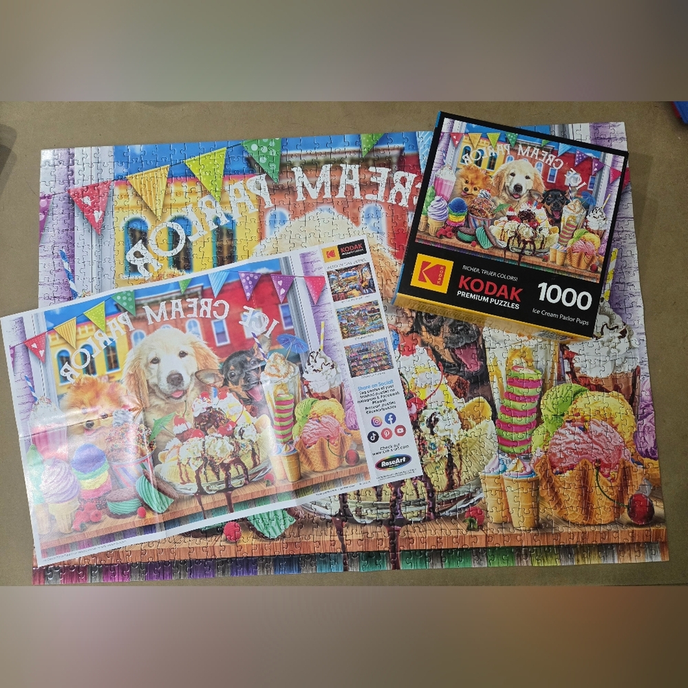 Kodak Ice Cream Parlor Pups Puzzle - Picture 3 of 3